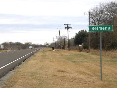 Belmena TX road sign