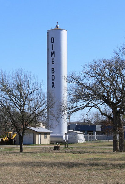 Dime Box Texas water tower
