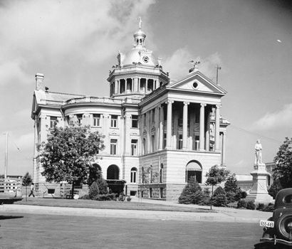 Former Harrison County Courthouse, Marshall, Texas old photo