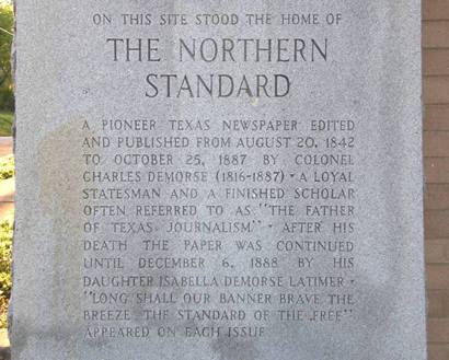 Clarksville Tx Northern Standard Centennial Marker