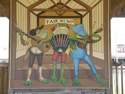 Rayne Louisiana Frogs Play Music Painted Wall Mural
