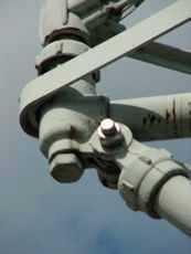 Austin's Moonlight Tower's hardward  close up