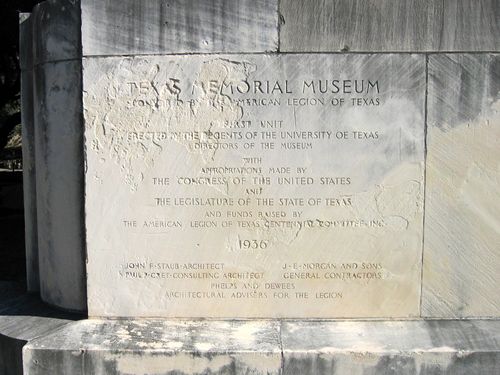 Austin TX Centennial TexasMemorial Museum Cornerstone