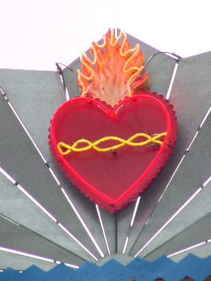 Austin TX Neon - Flaming Heart