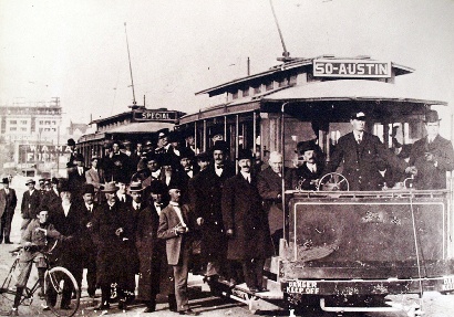 TX - Austin Street Car 1911 old photo