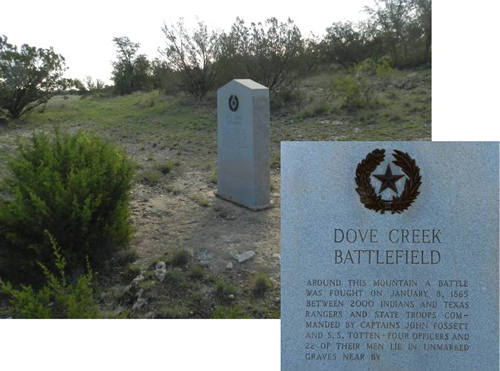 TX Dove Creek Battlefield TX Centennial Marker