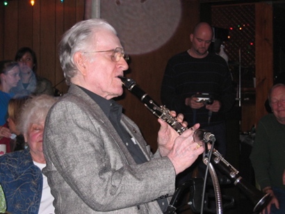 Leon Breeden playing clarinet
