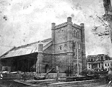 Galveston TX Trinity Episcopal Church after 1900 Storm