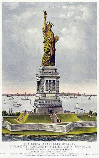 Statue of Liberty engraving by Currier And I ves
