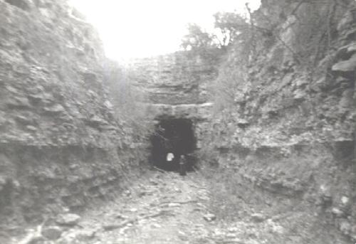 Fredericksburg and Northern Railway Tunnell. Texas old photo