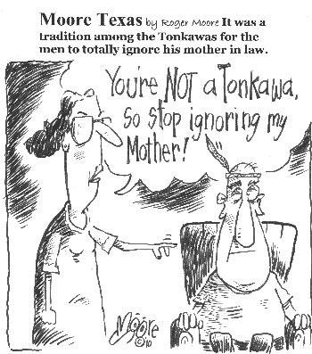 Texas history cartoon - Tonkawas Tradition
