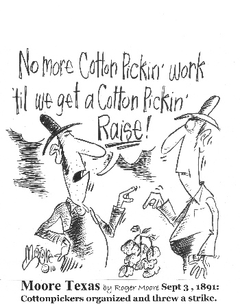 Sept. 3, 1891, Cotton Pickin', Texas History Cartoon