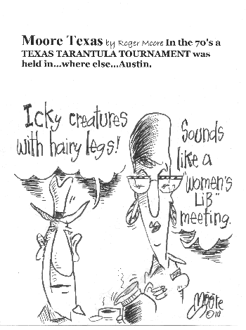 Texas Tarantula Tournament - Texas history cartoon