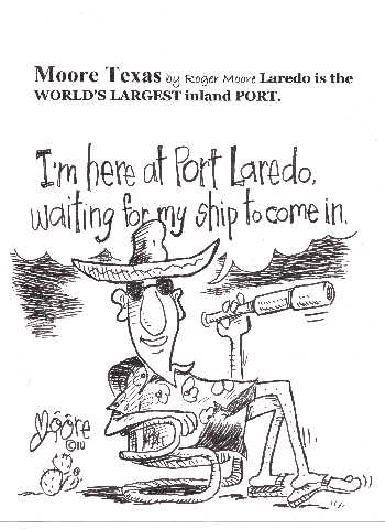 World's Largest Inland Port; Texas History Cartoon