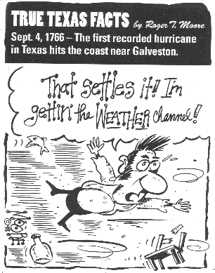 Sept. 4, 1766 hurricane - Texas history cartoon
