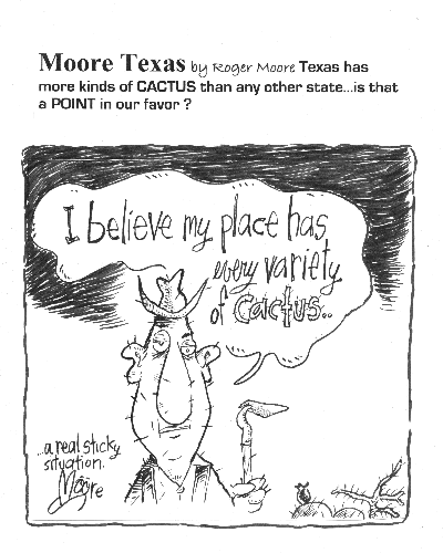 Cactus in Texas - Texas history cartoon