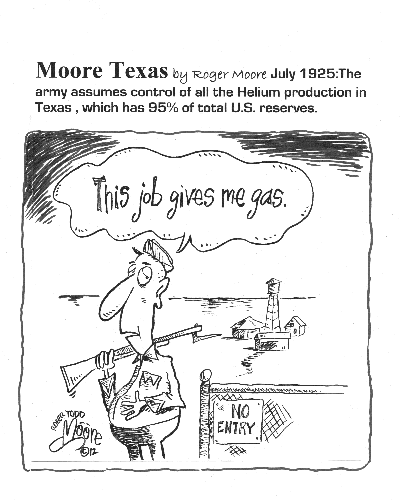 July 1925 Helium in Texas - Texas history cartoon