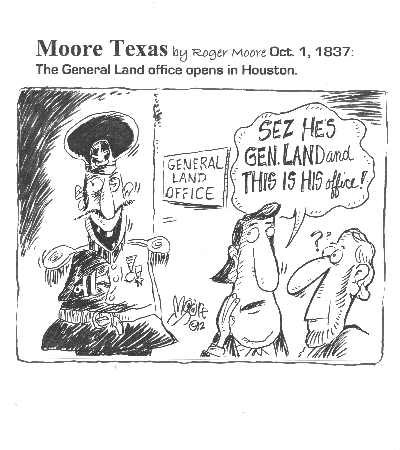 Texas history cartoon - Octoer 1, 1837