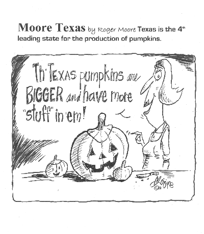 Texas history cartoon - Texas Pumpkins