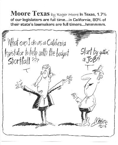 Texas legislators; Texas history cartoon