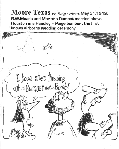 May 31, 1919 Bomber Wedding ; Texas history cartoon