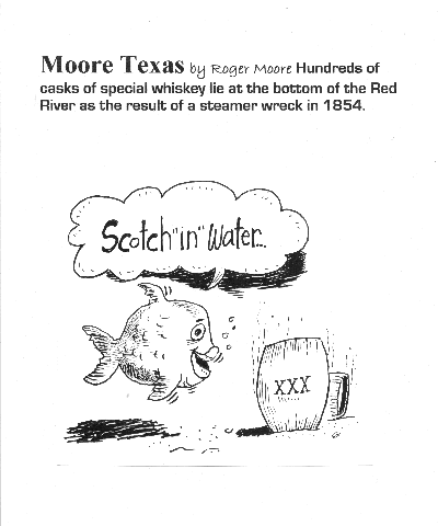 Steamer Wreck 1854; Texas history cartoon