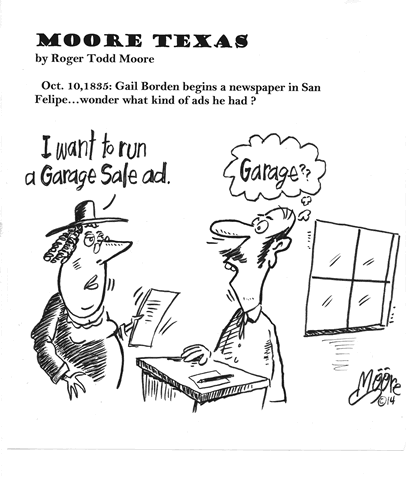 Gail Borden; Texas history cartoon