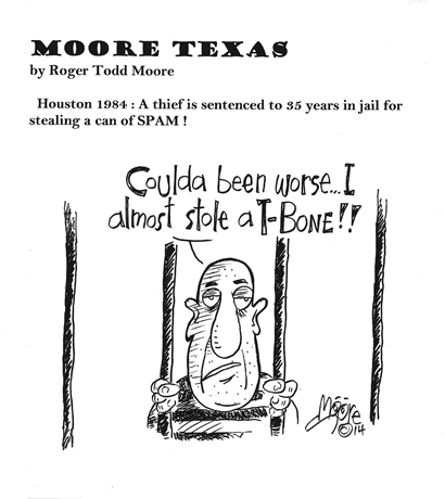 Houston 1984; Texas history cartoon