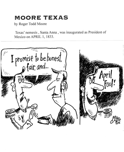Santa Anna; Texas history cartoon