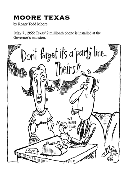 May 7, 1955 ; Texas  history cartoon