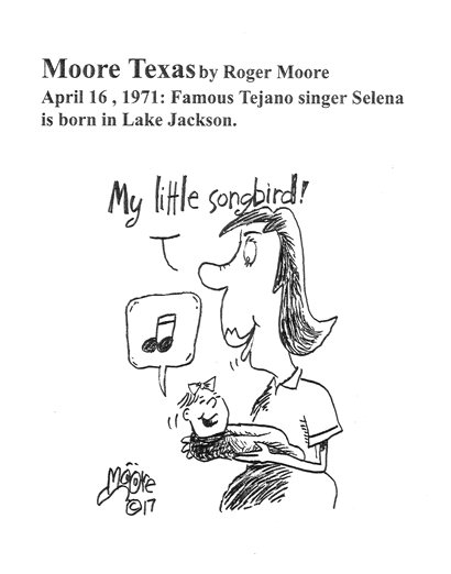 Selena's birthday; cartoon by Roger Todd Moore