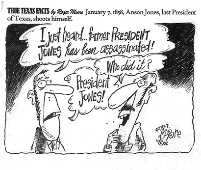 Anson Jones; Texas history cartoons