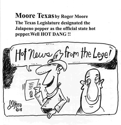 Meteor in Marshall; Texas history cartoon