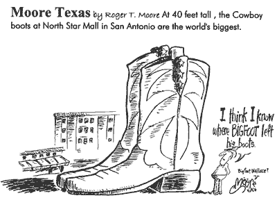 Cowboy boots San Antonio Texas cartoon
