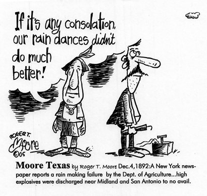 Rainmaking in Texas, Moore Texas cartoon