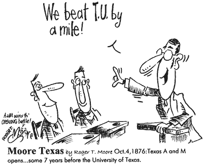 Texas A and M, and UT, cartoon