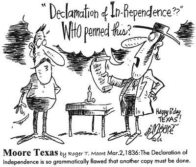 Texas Declaration of Independence, Roger t. Moore cartoon