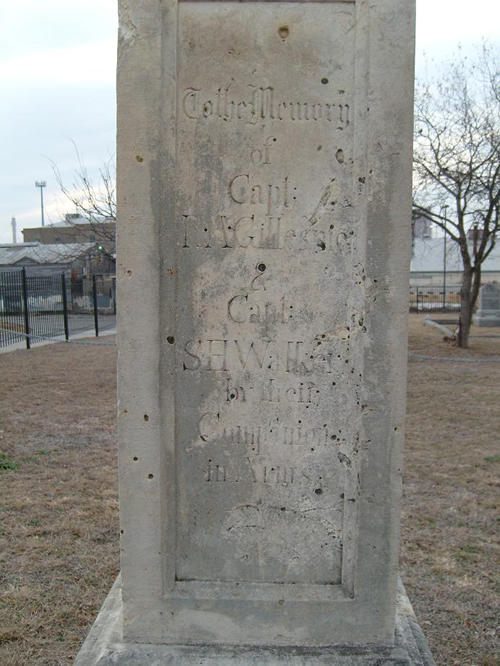 Alamo defender CaptainR.A. Gillespe monument