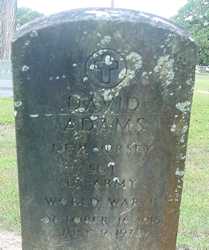 David Adams, WWII veteran tombstone, Corinth Baptist Church Cemetery, Schulenburg, Texas