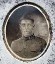 Tombstone portrait in Corinth Baptist Church Cemetery, Schulenburg, Texas