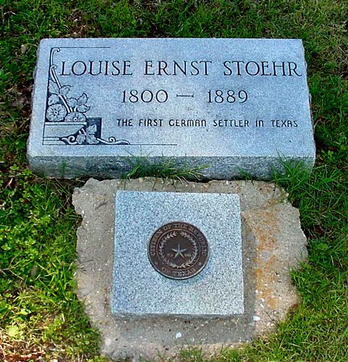 TX - Industry United MethodistChurch Cemetery  First German Settler in Texas Tombstone