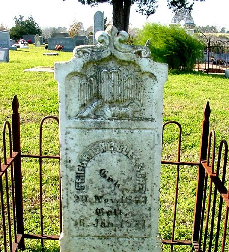 TX - Industry United MethodistChurch Cemetery fenced in tombstone