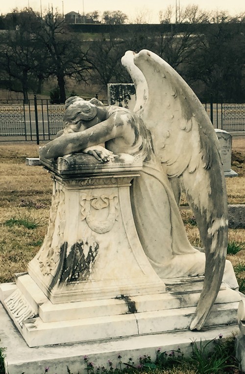 Denison, TX - Grayson County Calvary Cemetery Weeping Angel