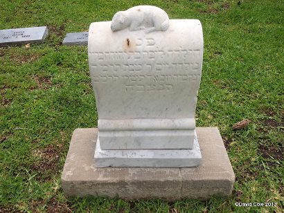 Dallas TX - Emanuel Cemetery child's tombstone