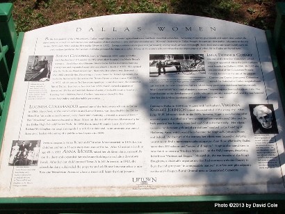 Dallas TX - Greenwood Cemetery  - Dallas Women plaque