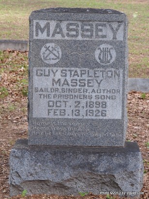 Guy Stapleton Massey tombstone, Greenwood Cemetery , Dalls Texas