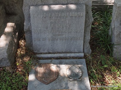 Dallas TX - Greenwood Cemetery - Muse Tombstone