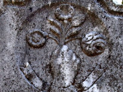 Keller TX, Tarrant County, Mount Gilead Cemetery tombstone, hand holding flowers