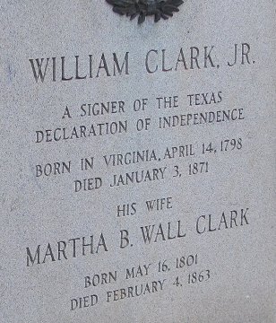 William Clark, Jr. TX Centennial Marker - Oak Grove Cemetery , Nacogdoches TX 