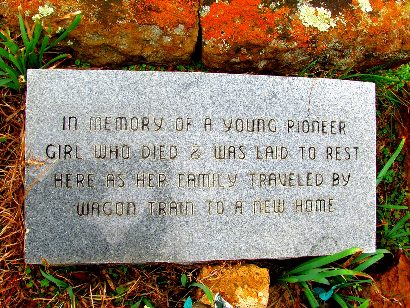 Augusta Cemetery Texas - Tombstone Pioneer Girl